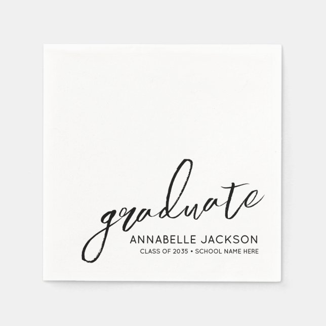 Guardanapo De Papel Personalized Minimalist Graduation (Frente)
