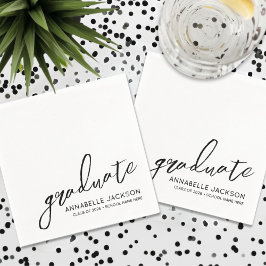 Guardanapo De Papel Personalized Minimalist Graduation