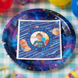 Guardanapo De Papel Personalized Outer Space Galaxy Birthday
