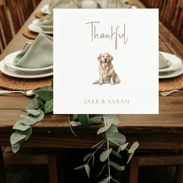 Guardanapo De Papel Personalized Pet Thanksgiving Cocktail (Criador carregado)