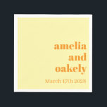 Guardanapo De Papel Personalized Simple Modern Minimal Mono Wedding<br><div class="desc">Personalized Simple Modern Minimal Mono Wedding Napkins stylish Wedding Name Napkins.</div>