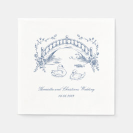 Guardanapo De Papel personalized vintage rustic Swan Romantic Wedding