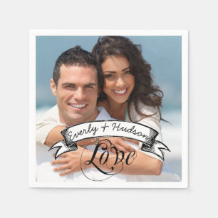 Guardanapo De Papel Personalizou sua foto que Wedding a ocasião