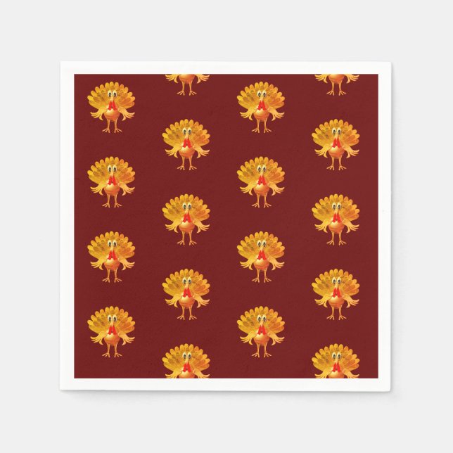 Guardanapo De Papel peru de Ação de Graças, Dia de Ação de Graças (Frente)