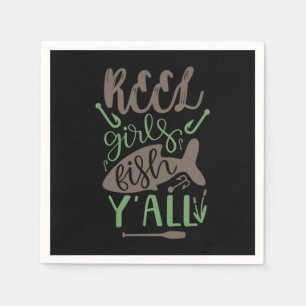 Guardanapo De Papel Pesca Arte Real Raparigas Peixes Yall