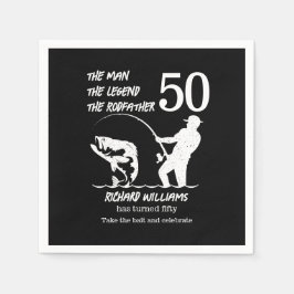 Guardanapo De Papel Pesca da lenda Roddad 50º Aniversário