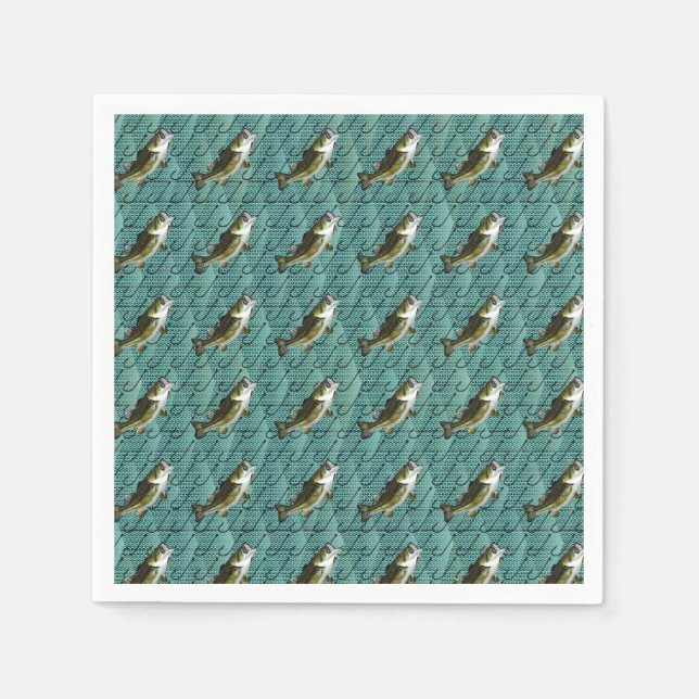 Guardanapo De Papel Pesca de latão (Frente)