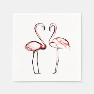 Guardanapo De Papel Pêssego Flamingos Rosa Flamingo Charme Moderno Pis