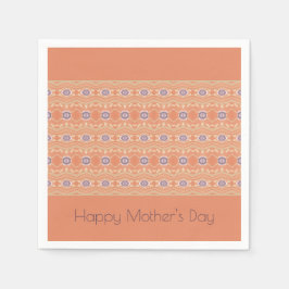 Guardanapo De Papel Pêssego Roxo e bege