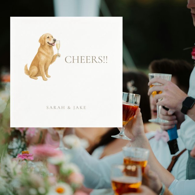 Guardanapo De Papel Pet Cheers Casamento Napkins (Criador carregado)