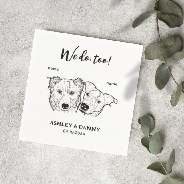 Guardanapo De Papel Pet de Cachorro Que Fazemos Casamento De Coquetel (Criador carregado)