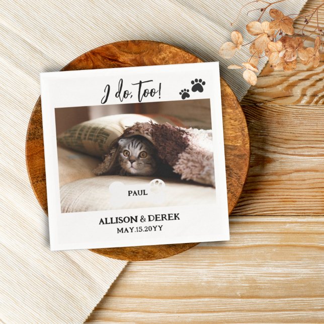 Guardanapo De Papel Pet Name Dog Cat Foto Personalizada Engraçado Casa (Criador carregado)