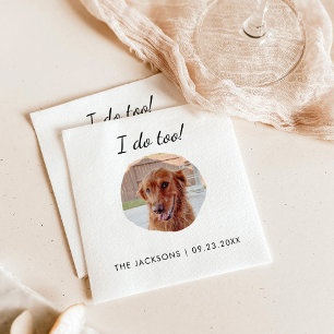 Guardanapo De Papel Pet Photo Wedding Napkins, Casamento de Gato-Cão