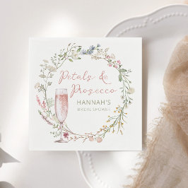 Guardanapo De Papel Petais e Chá de panela de Casamento Prosecco