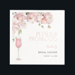 Guardanapo De Papel Petais e Prosecco Chá de panela Floral Rosa Modern<br><div class="desc">Um toque encantador para bares de prosecco, mesas de sobremesa ou torradas de champanhe. Este guardanapo floral é lindamente acompanhado pelos detalhes de seus eventos — oferecendo funções e uma dica de romance moderno. Perfeito para chás de panela, mestiças ou comemorações de temas cor-de-rosa. Personalize-o com o nome e a...</div>