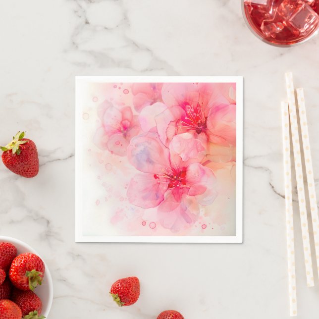 Guardanapo De Papel Petal Elegância Cor-de-Água Rosa (Insitu)