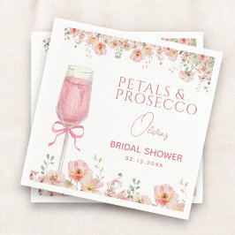 Guardanapo De Papel Pétalas de Arco-íris e Prosecco Blush Chá de Noiva