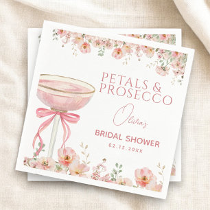 Guardanapo De Papel Pétalas de Arco-Íris e Prosecco Blush Chá de Noiva