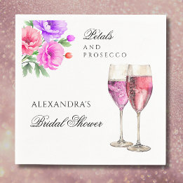 Guardanapo De Papel Pétalas de Pedônia Rosa e Chá de panela Prosecco