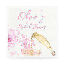 Pétalas e Chá de panela Prosecco Napkins