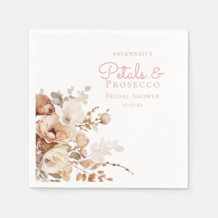 Guardanapo De Papel Pétalas Elegantes e Chuveiro de Noiva Floral Prose