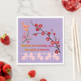 Guardanapo De Papel Pétalas em Harmonia Rosa - roxo pálido