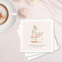 Guardanapo De Papel Pétalas & Prosecco Chá de Noiva Despedida de Solte