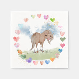 Guardanapo De Papel Pferde Serviette für Kindergeburtstag