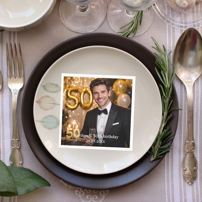 Guardanapo De Papel Photo birthday party (Criador carregado)