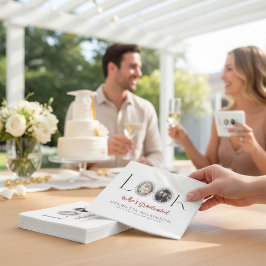 Guardanapo De Papel Photo Collage Graduation Elegant Script 