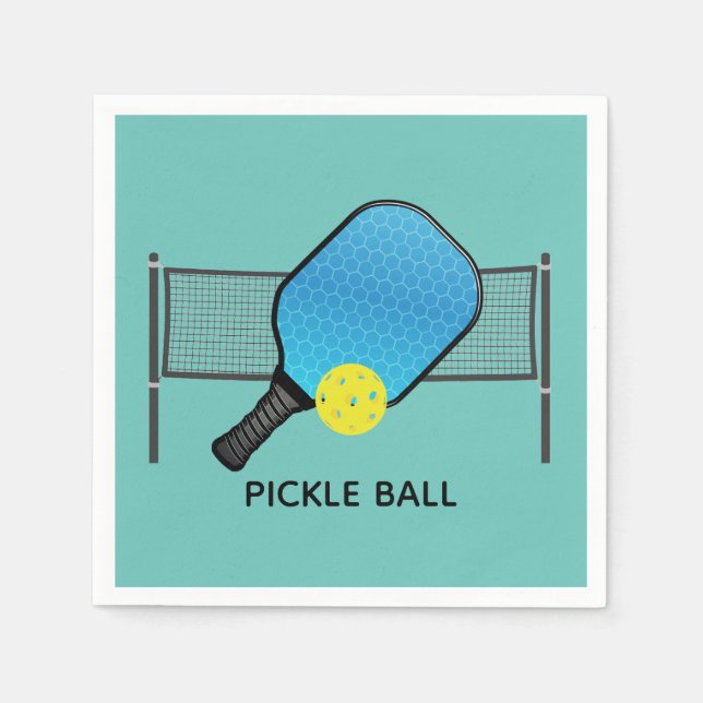 Guardanapo De Papel Pickle Ball Pickle Design Papel Napkins (Frente)
