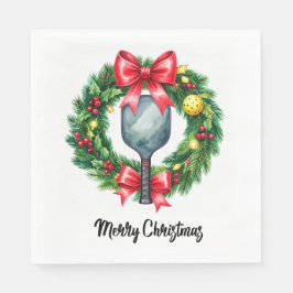 Guardanapo De Papel Pickleball Christmas Wreath