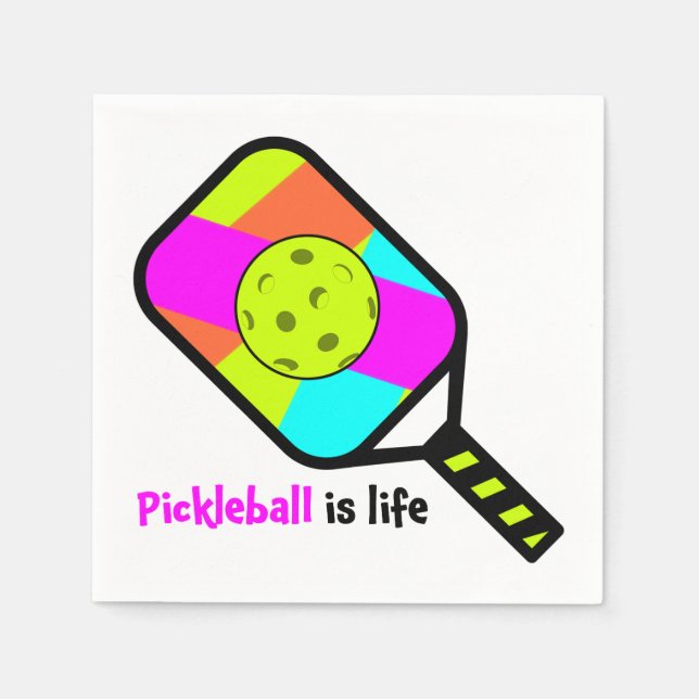 Guardanapo de Papel Pickleball é Vida (Frente)