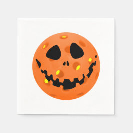 Guardanapo De Papel Pickleball Skeleton Jack-o'-Lanterna Halloween