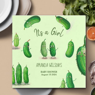 Guardanapo De Papel Picles Chá de fraldas Whimsical Verde