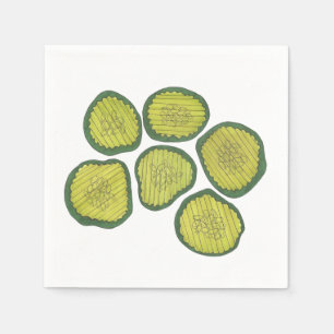 Guardanapo De Papel Picles Chips Doce Comida Kosher Dill