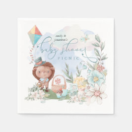 Guardanapo De Papel Picnic de Chá de fraldas Floral Nature Boy de Hedg