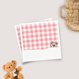 Guardanapo De Papel Picnic Gingham Teddy Bear