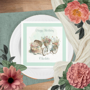 Guardanapo De Papel Picnic in the Park Floral Birthday Party
