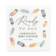 Picolé de aquarela pronto para Chá de fraldas