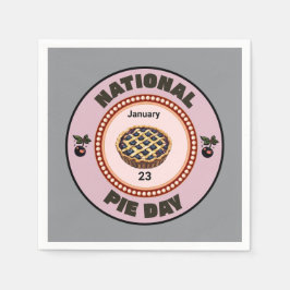 Guardanapo De Papel Pie de Cereja para o Dia Nacional da Pizza