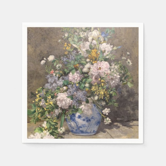 Guardanapo De Papel Pierre-Auguste Renoir Buquê de Primavera     (Frente)