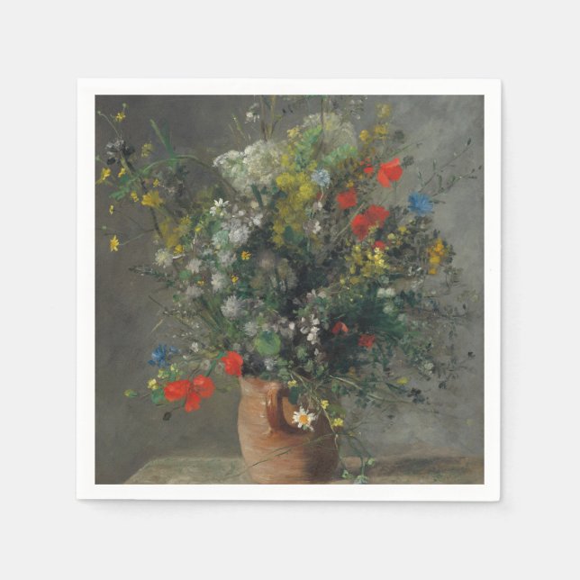 Guardanapo De Papel Pierre-Auguste Renoir - Flores num Vase 1866 (Frente)