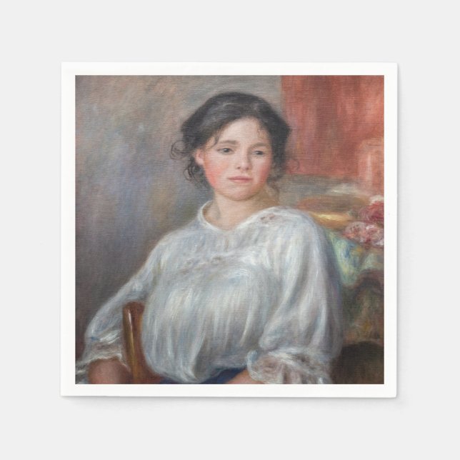 Guardanapo De Papel Pierre-Auguste Renoir - Jovem Mulher Sentada (Frente)