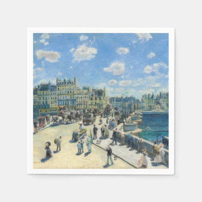 Guardanapo De Papel Pierre-Auguste Renoir - Paris, Pont-Neuf (Frente)