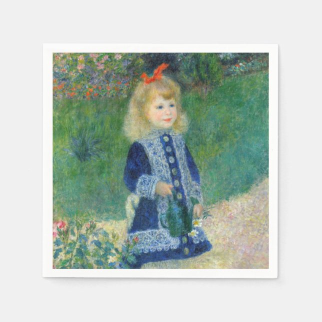 Guardanapo De Papel Pierre-Auguste Renoir - Uma garota com uma lata de (Frente)