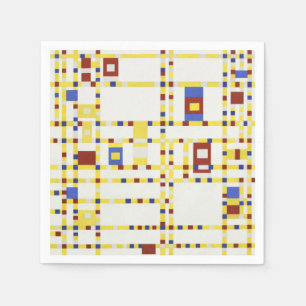 Guardanapo De Papel Piet Mondrian Broadway Boogie Woogie Arte Abstrata