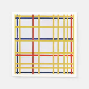 Guardanapo De Papel Piet Mondrian Nova York I Arte Abstrata