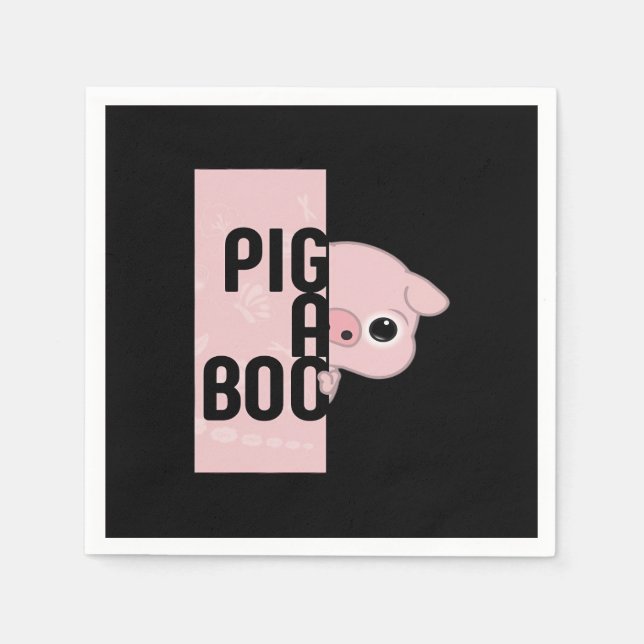 Guardanapo De Papel Pig A Boo (Frente)