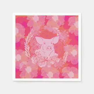 Guardanapo De Papel pig,flower of life, blue, mandala,zen,chakra,patt